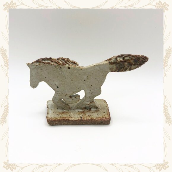 Artist-Signed Ceramic Horse Sculptures – Unique Trio - Picture 6 of 9